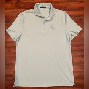 G/Fore G4 Golf Shirt Polo Sleeve Logo Embossed XLarge Green Polyester MSRP $120